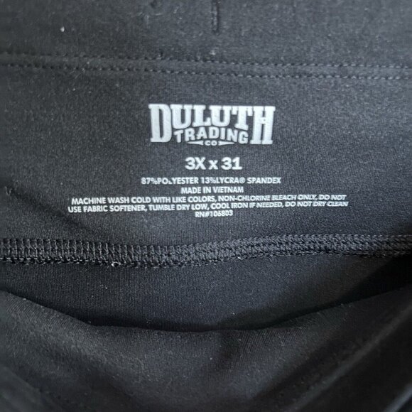 Duluth Trading Pull On Athletic Relaxed Stretch Leggings Black Size 3X x 31 - Picture 4 of 5